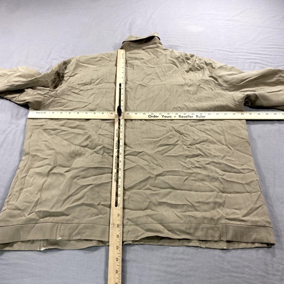 VINTAGE Baracuta Bomber Jacket Mens XL Khaki Silk Lined Full Zip Harrington * - Picture 10 of 16